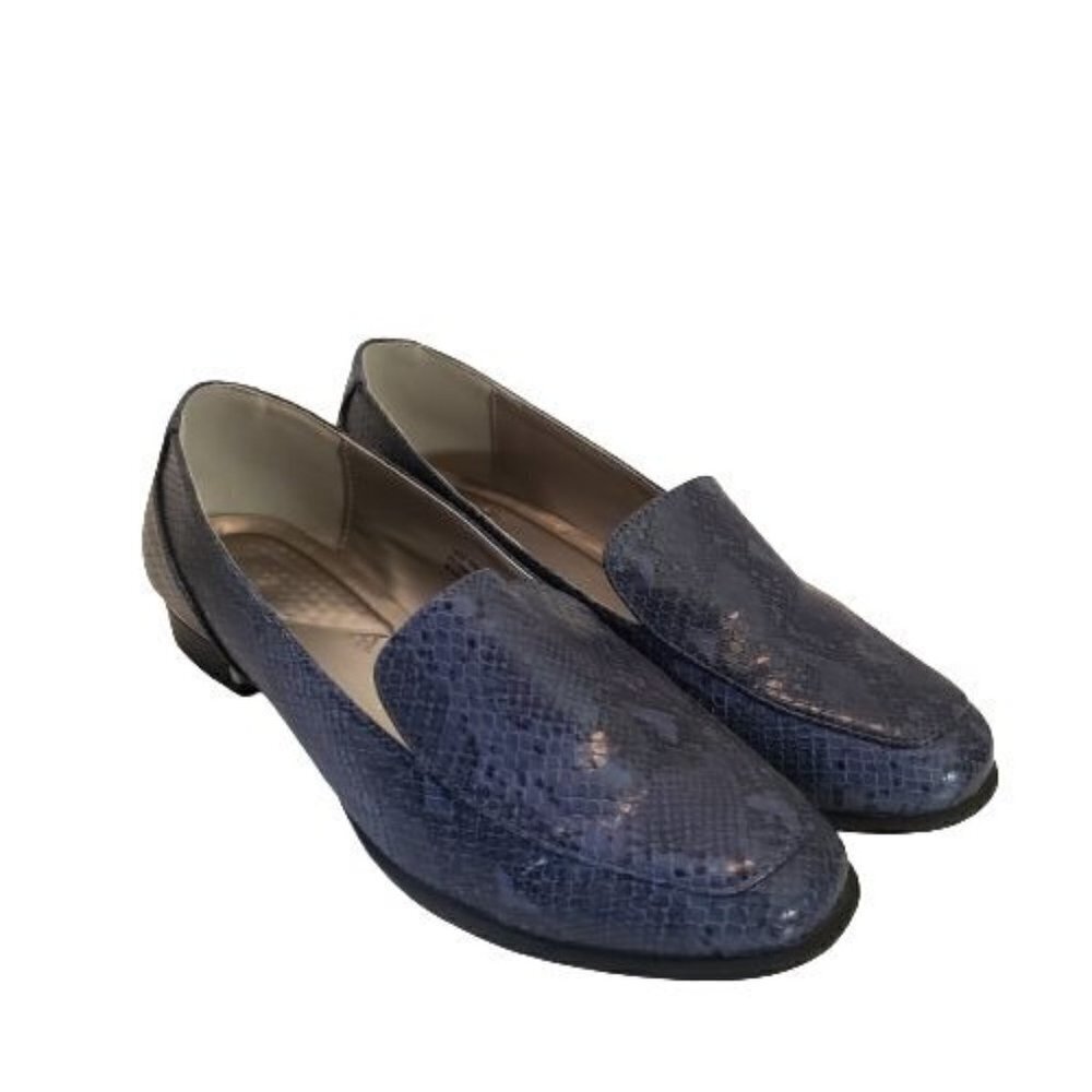 Bellini Haze Blue snake shoes size 10W